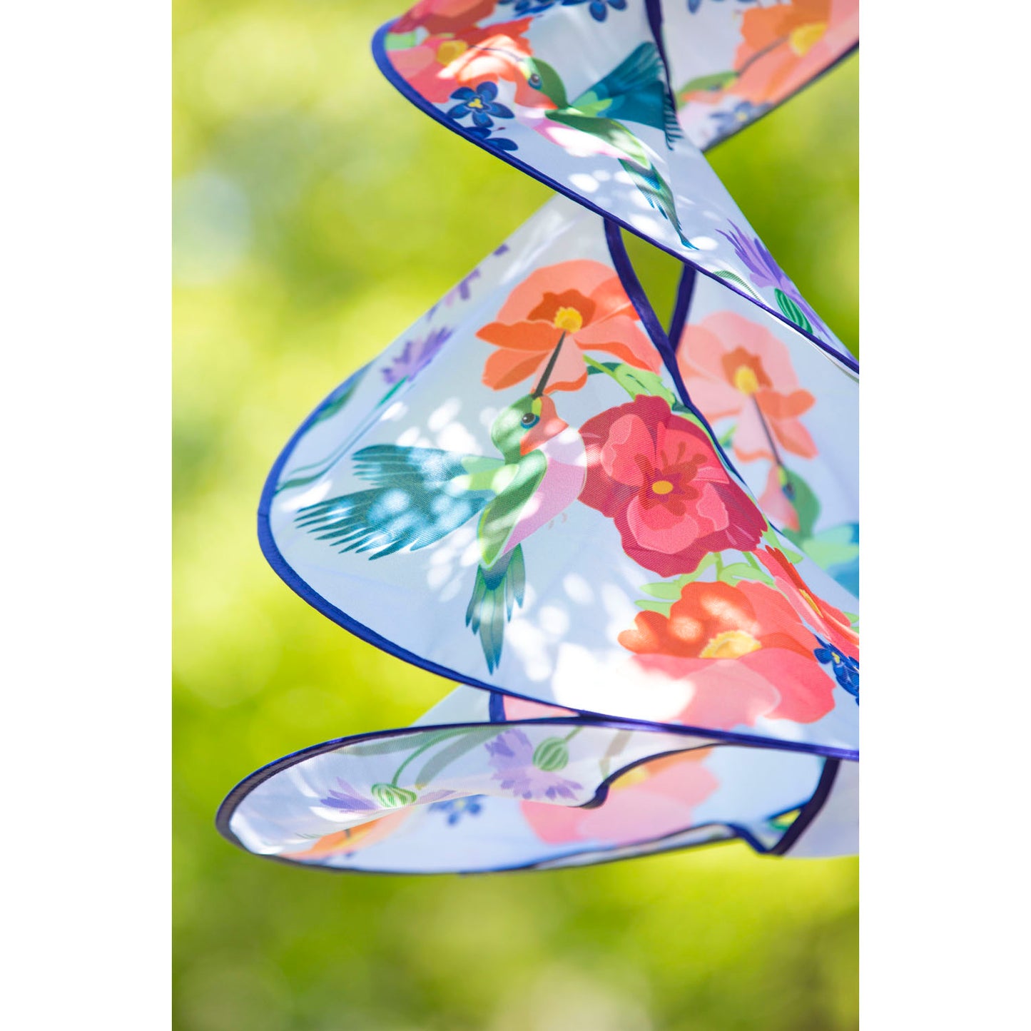 Hummingbird Meadow Twister Windsock; 29.5"Lx15" Wx15"D