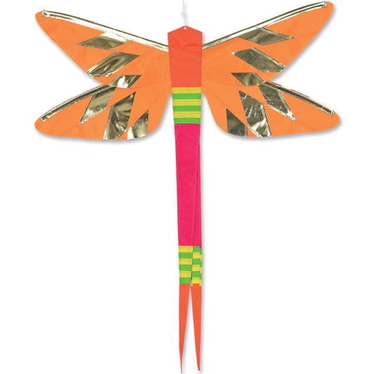 Damselfly Hanging Banner; Polyester - Orangesicle