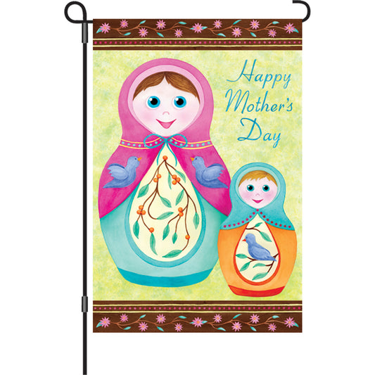 Happy Mothers Day Printed Garden Flag; Polyester