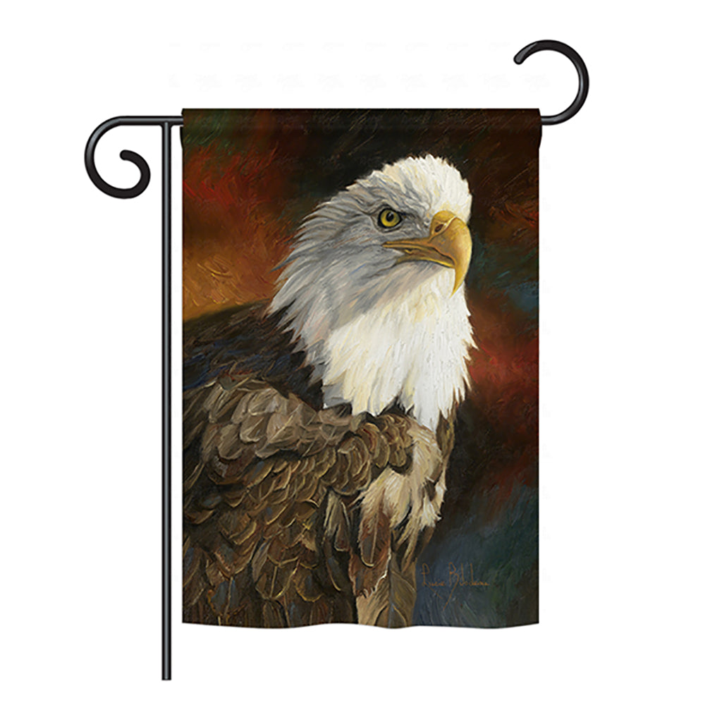 Portrait of an Eagle Printed Seasonal Garden Flag; Polyester