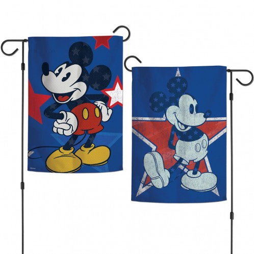 Disney Americana Mickey Mouse Double Sided Garden Flag; Polyester