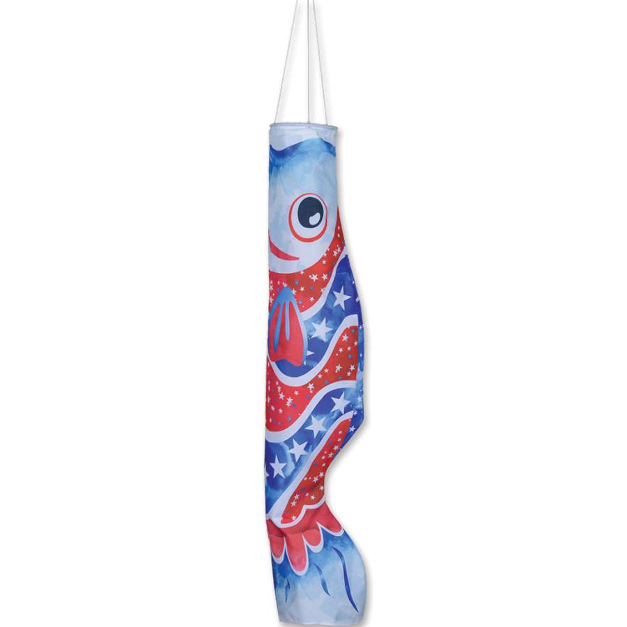 Patriotic Koi Fish Windsock