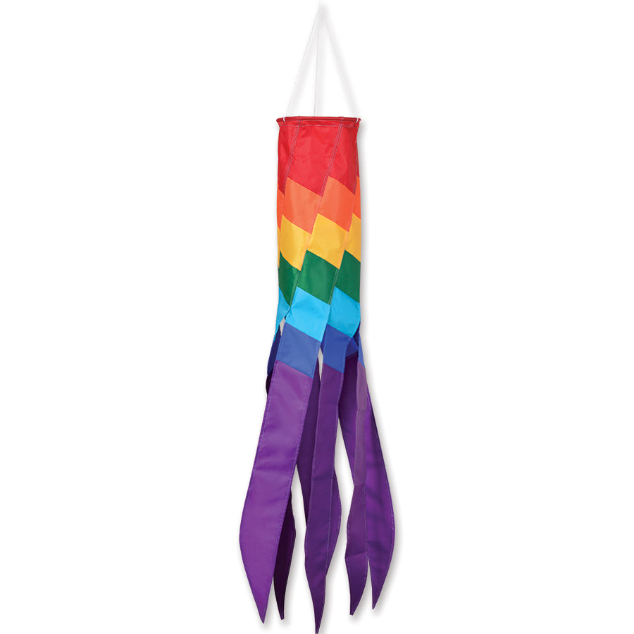 39" Rainbow Check Swirls Windsock