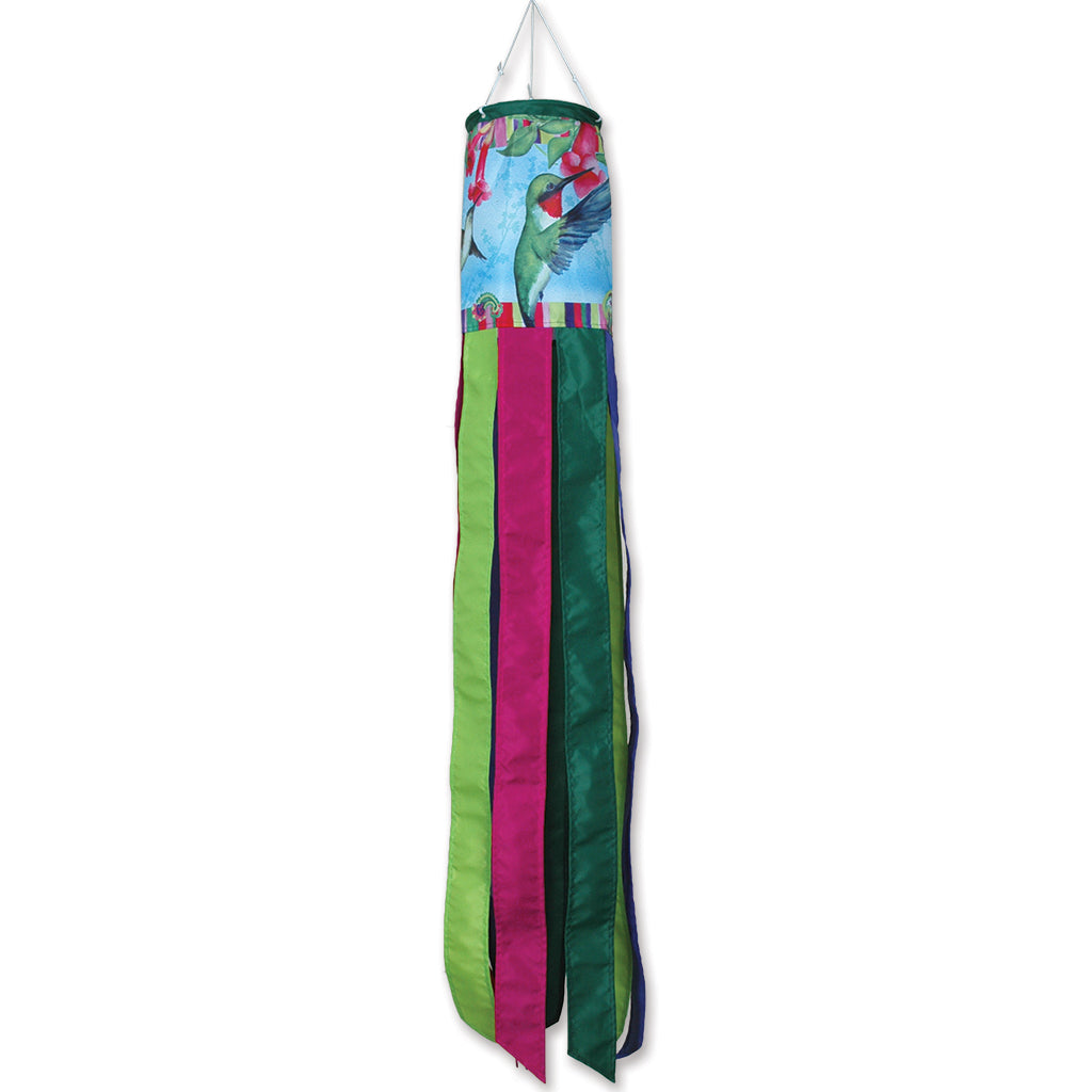 Paisley Hummingbirds Windsock; Polyester
