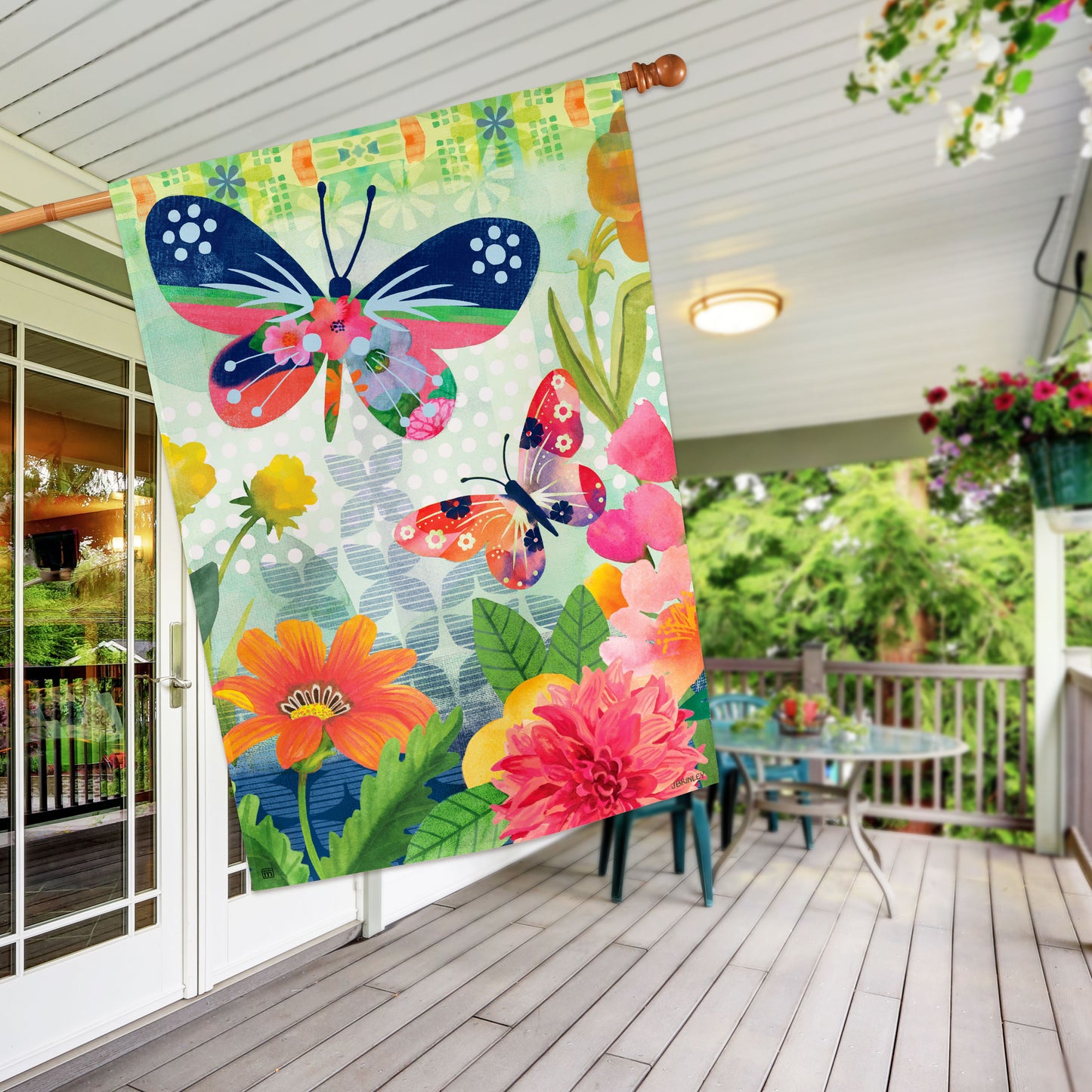 Butterflies in Flight House Flag