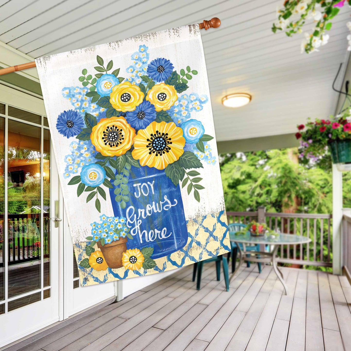 Joy Grows Here House Flag