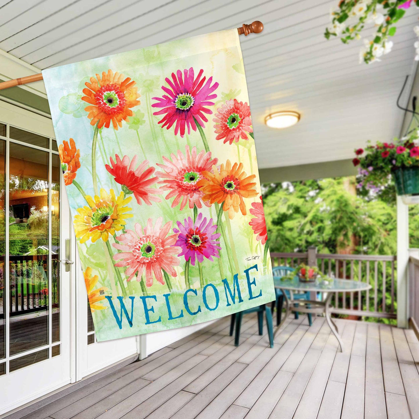 Gerbera Daisies House Flag