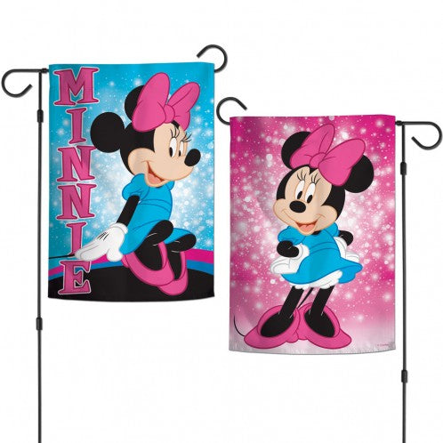 Disney Minnie Mouse Sparkle Double Sided Garden Flag; Polyester