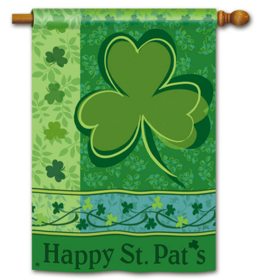 Happy St.Patricks Day House Flag