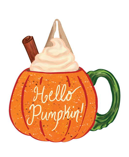 Pumpkin Mug Door Decor
