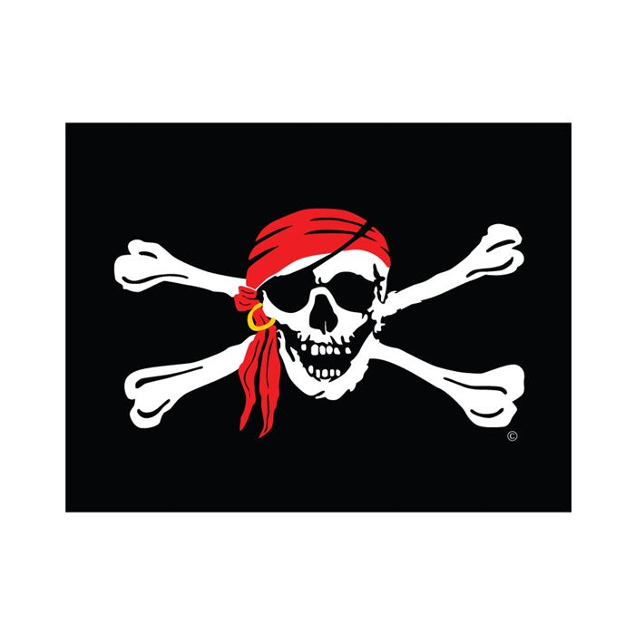 Im A Jolly Roger Pirat" Applique Windsock; Polyester