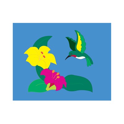 Hummingbird Applique Windsock; Polyester