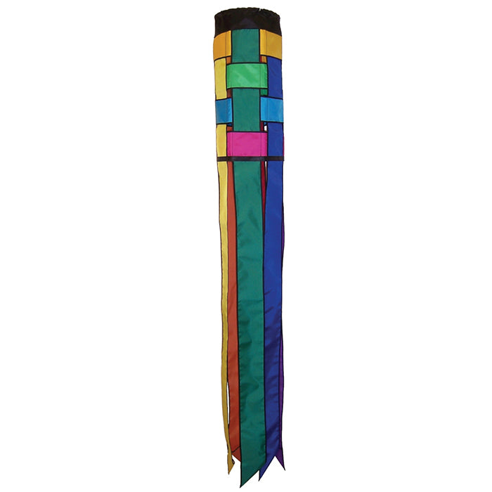 Rainbow Weave Windsock; Polyester