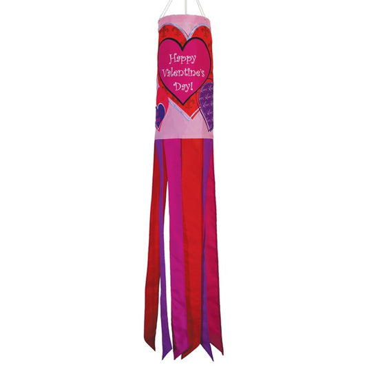 Happy Valentines Day Windsock; Nylon