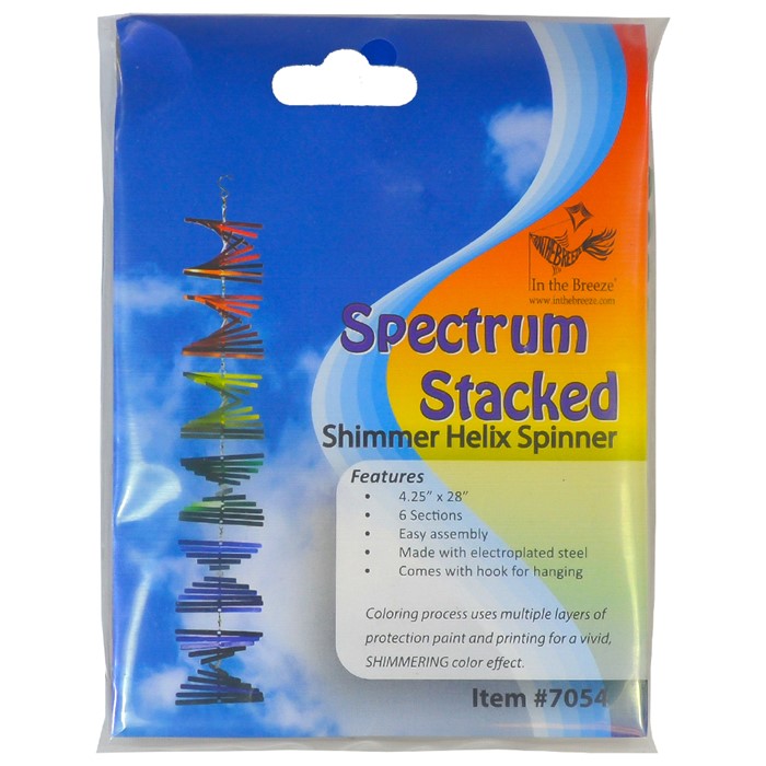 Spectrum Stacked Shimmer Helix Spinner; Electroplated Steel
