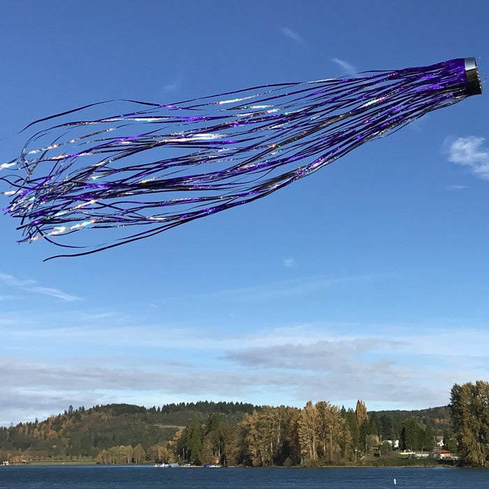 Purple Holographic Windsock; Mylar