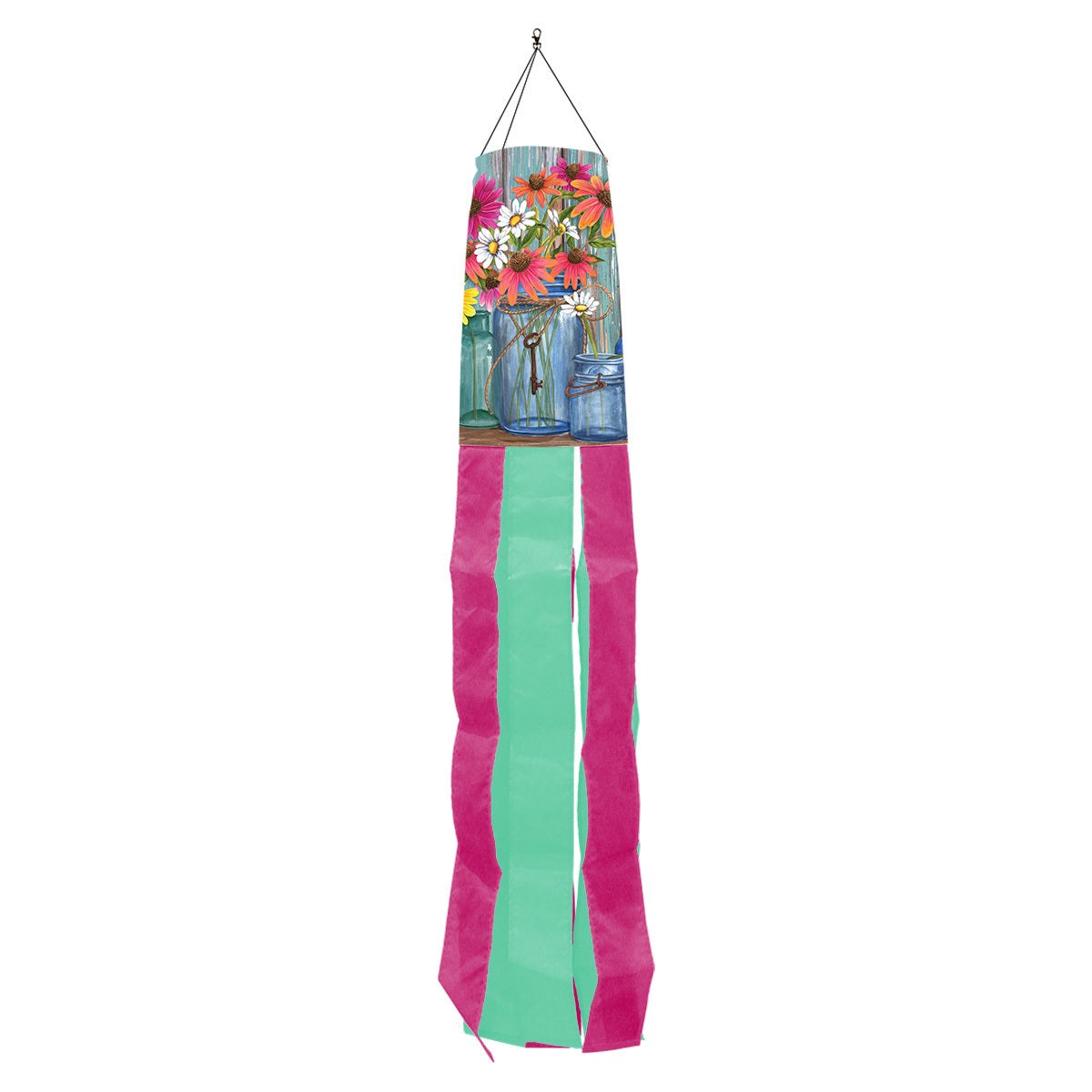 Farm Fresh Flowers Medley Printed Seasonal Windsock; Polyester