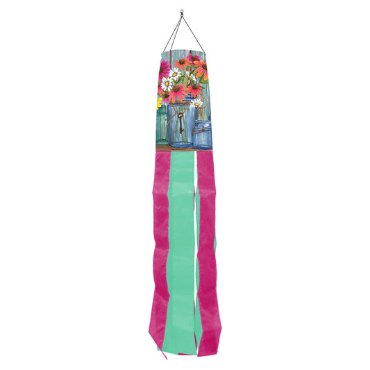Farm Fresh Flowers Medley Printed Windsock; Polyester