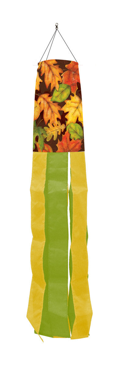Leaf Toss Printed Windsock; Polyester 6"x40"L