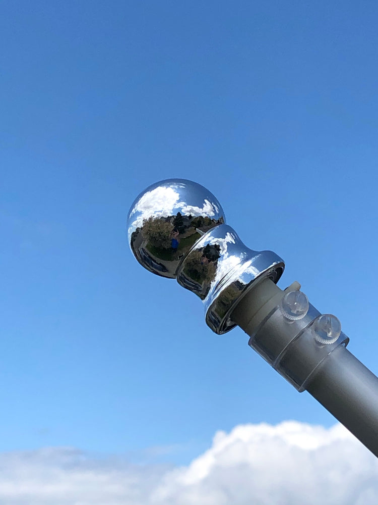 5'x1" 2-Piece Silver Clear Anodized Aluminum Tangle Free Rotating Pole
