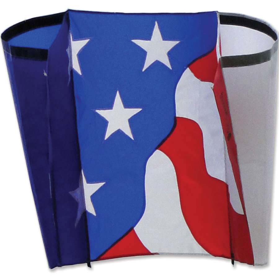 Patriotic Ripstop Polyester Frameless Sled Kite to include 500 ft. 50 lb. Test Line & Yo-Yo Winder