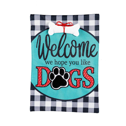 Hope You Like Dogs Printed Burlap Banner; Polyester 28"x44"
