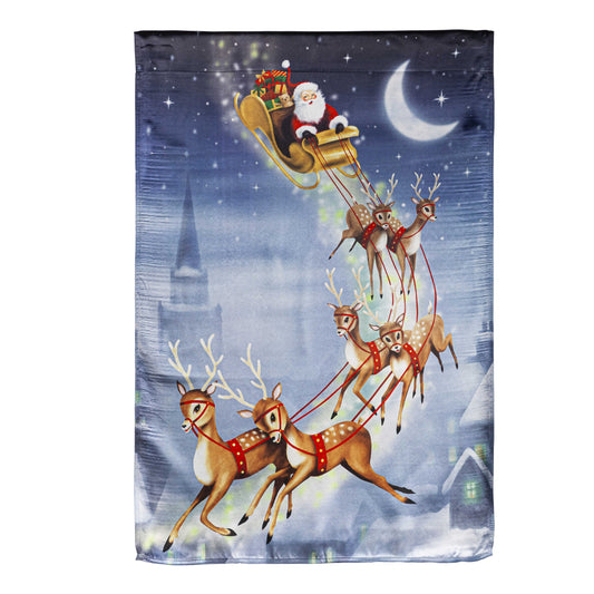 Santa Sleigh Lustre House Flag