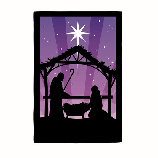 Nativity Printed Lustre House Flag