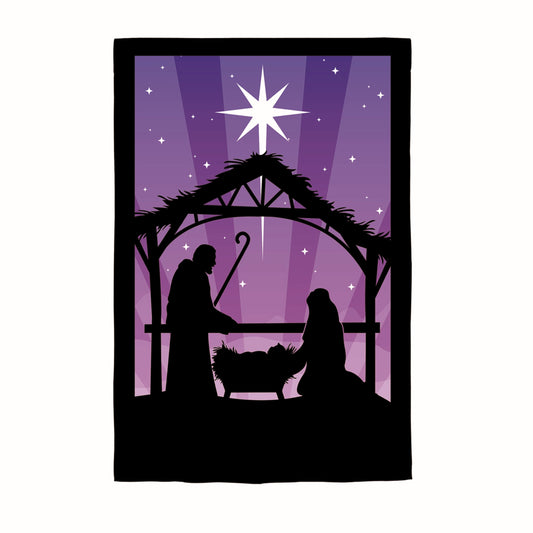 Nativity Printed Lustre House Flag; Linen Textured Polyester 29"x43"