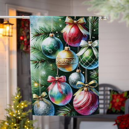 Holiday Ornaments Lustre House Flag; Polyester 29"x43"