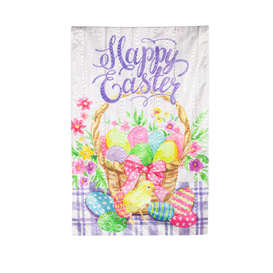 Easter Egg Basket House Flag Moire Polyester 29"x43"