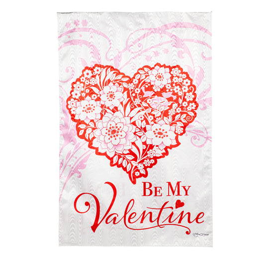 Love Birds Moire House Flag; Polyester 29"x43"