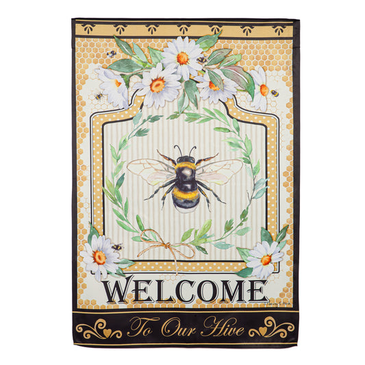 Humble Bee Suede House Flag; Polyester 29"x43"
