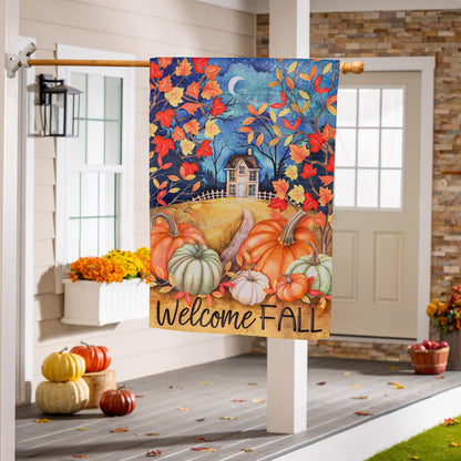 Alive in Fall Printed Suede House Flag; Polyester 29"x43"