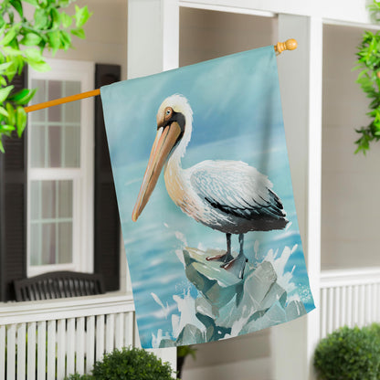 Summer Pelican House Flag