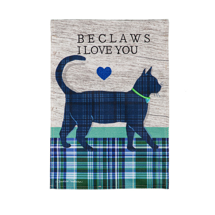 Beclaws I Love You Printed Burlap Garden Flag; Polyester 12.5"x18"