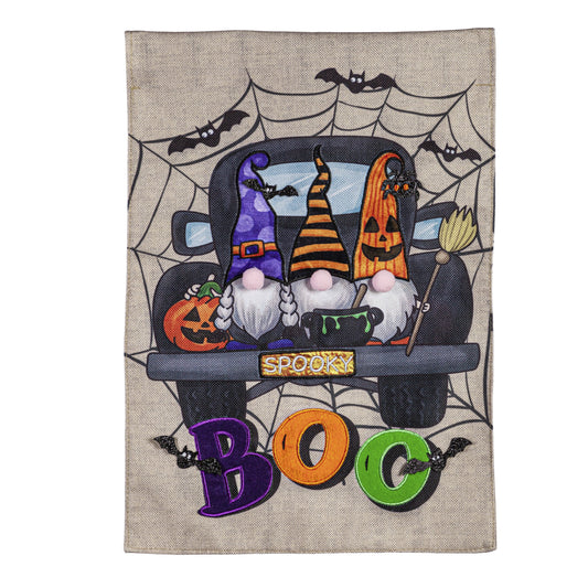 Spooky Halloween Truck Garden Flag