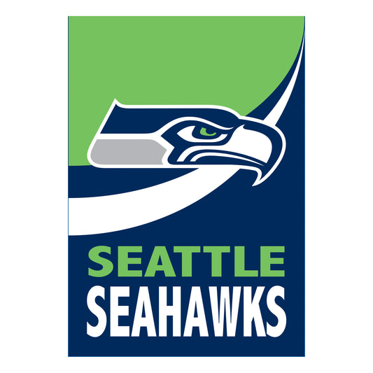 12.5"x18" Seattle Seahawks Double Sided Burlap Garden Flag