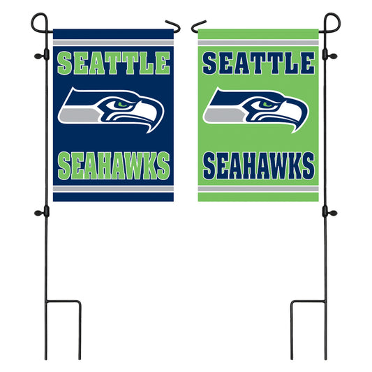 Seattle Seahawks Suede Double Sided Garden Flag