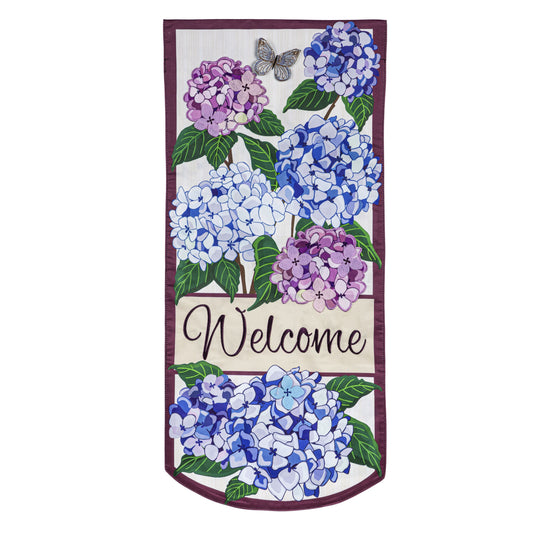 Hydrangea Garden Printed Everlasting Impressions Garden Flag; Polyester-Linen Blend 12.5"x28"