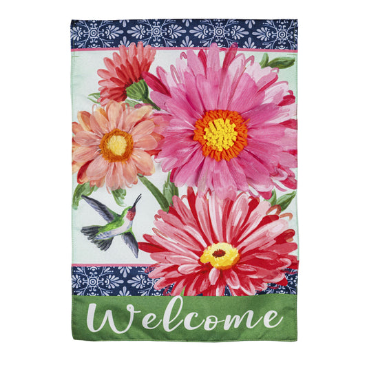 Gerberas and Hummingbird Garden Flag