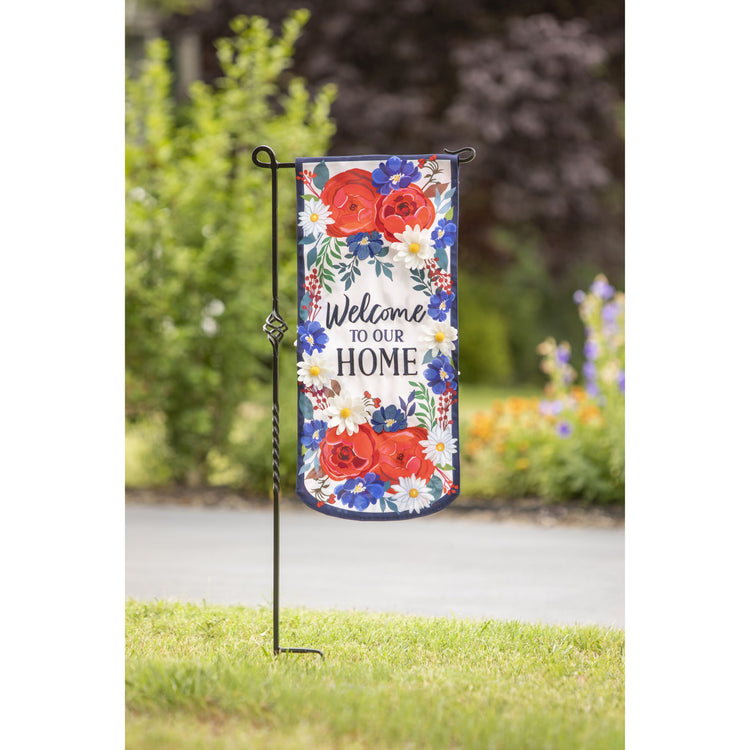 Patriotic Welcome to Our Home Everlasting Impressions Garden Flag