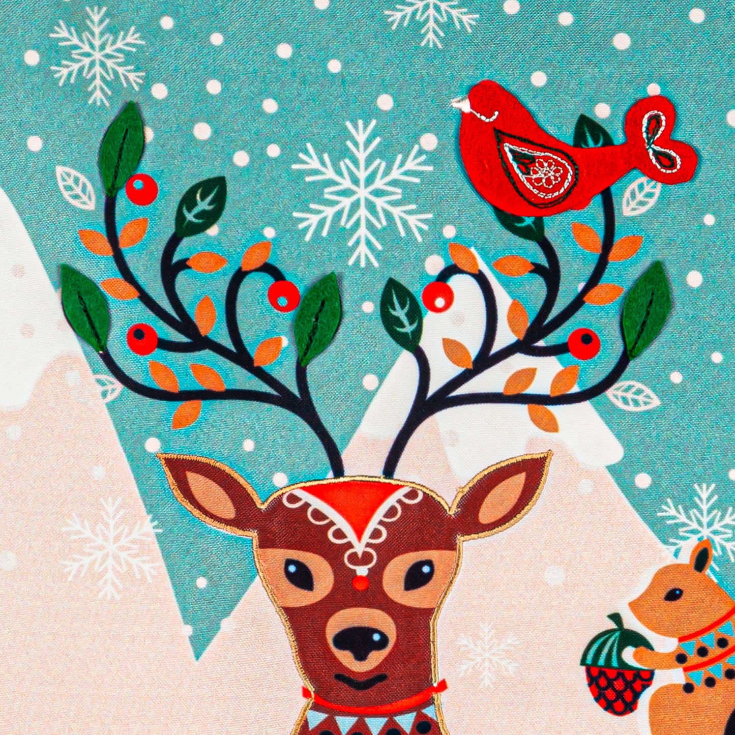 Woodland Creatures Garden Flag; Linen Textured Polyester 12.5"x18"