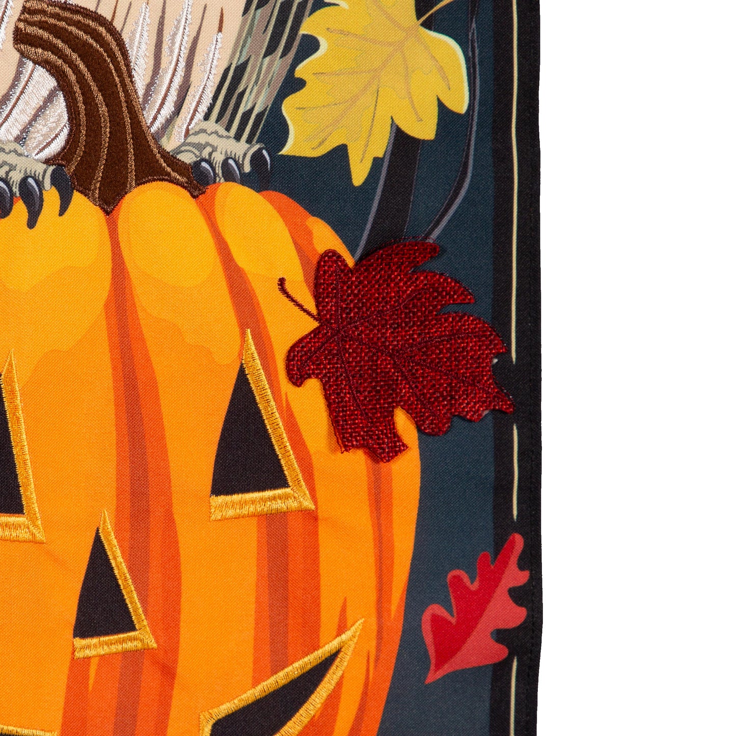 Halloween Night Owl Everlasting Impressions Garden Flag; Polyester-Linen Blend 12.5"x28"