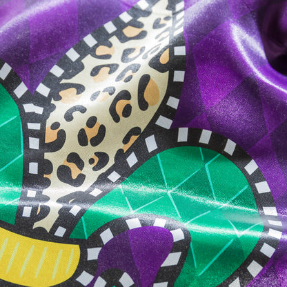 Animal Print Fleur de Lis Lustre Garden Flag