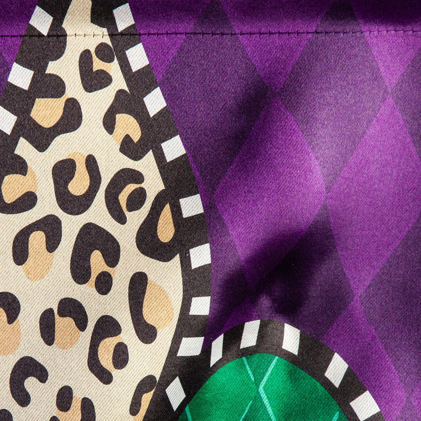 Animal Print Fleur de Lis Lustre Garden Flag
