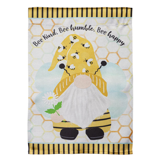 Bee Humble Bee Gnome Garden Flag