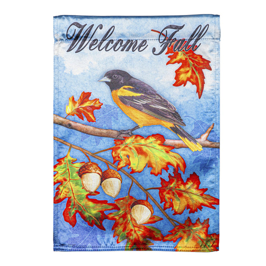 Welcome Fall Oriole Garden Flag