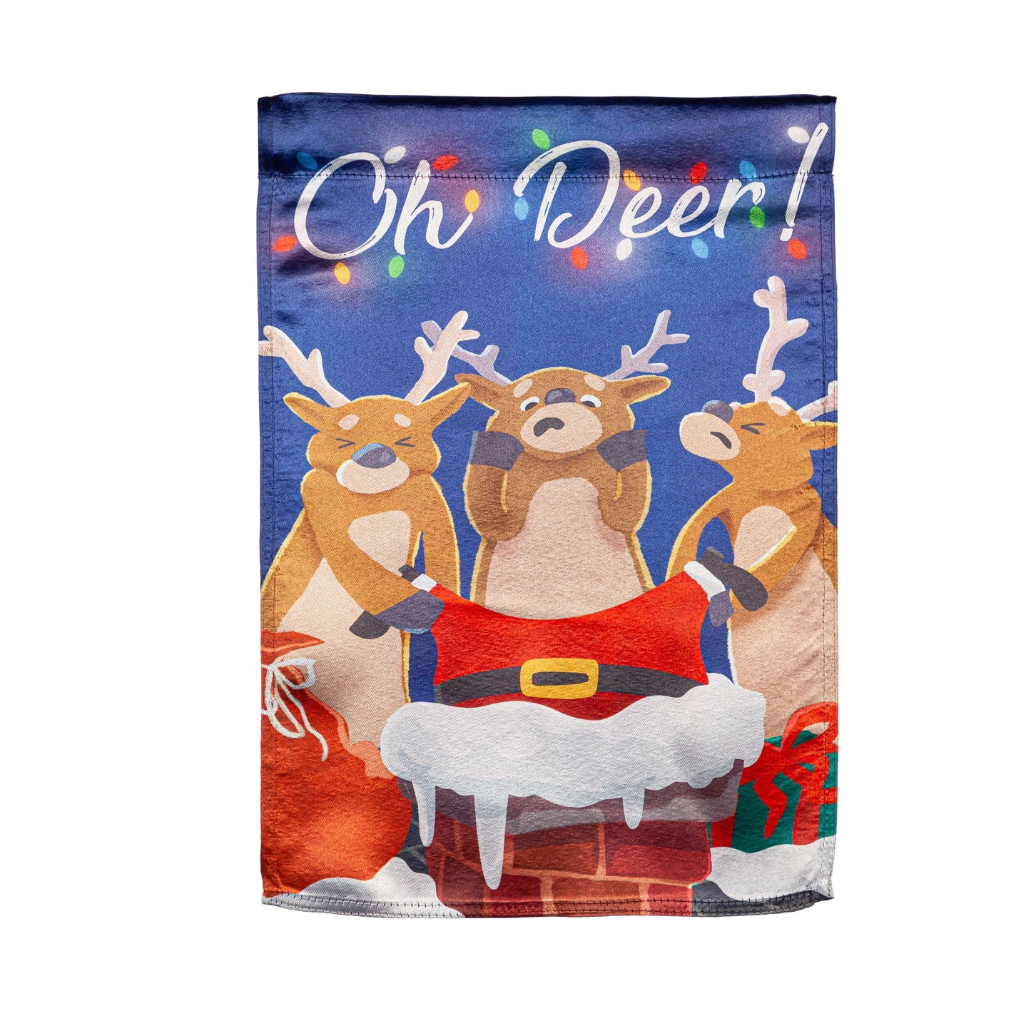 Oh Deer Lustre Garden Flag; Linen Polyester 12.5"x18"