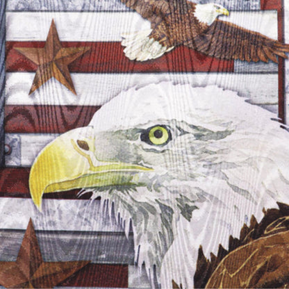 Patriotic Eagle Moire Garden Flag; Polyester 12.5"x18"